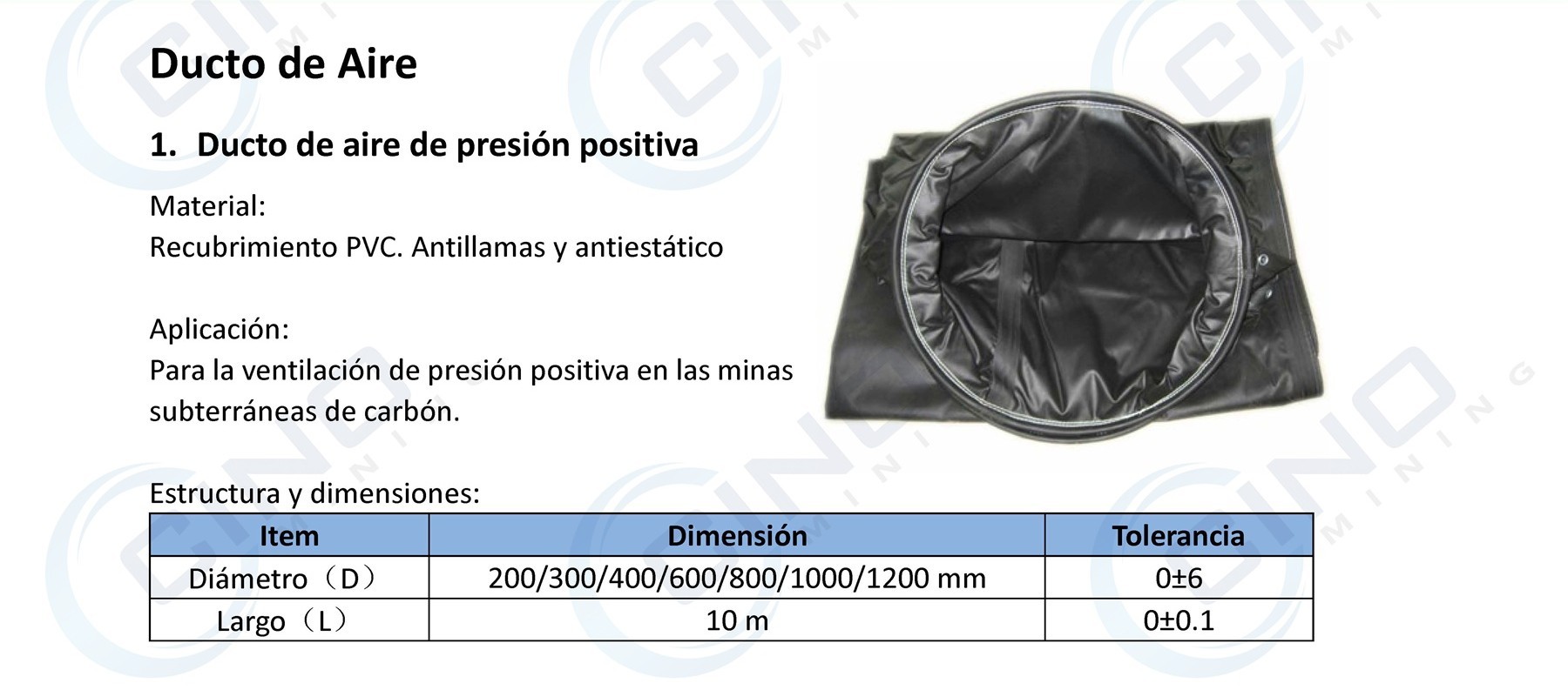 ducto_presion_positiva_ventilacion_minera